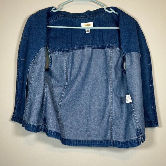 vintage denim button up vest - Picture 2 of 4